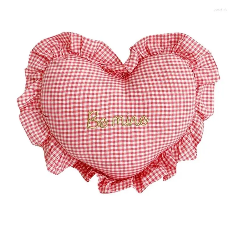 Cuscino 10 stili amore forma del cuore ragazza cotone riempimento di volant cuscini per divano letto per bambini bambini 40x45 cm 0,5 kg