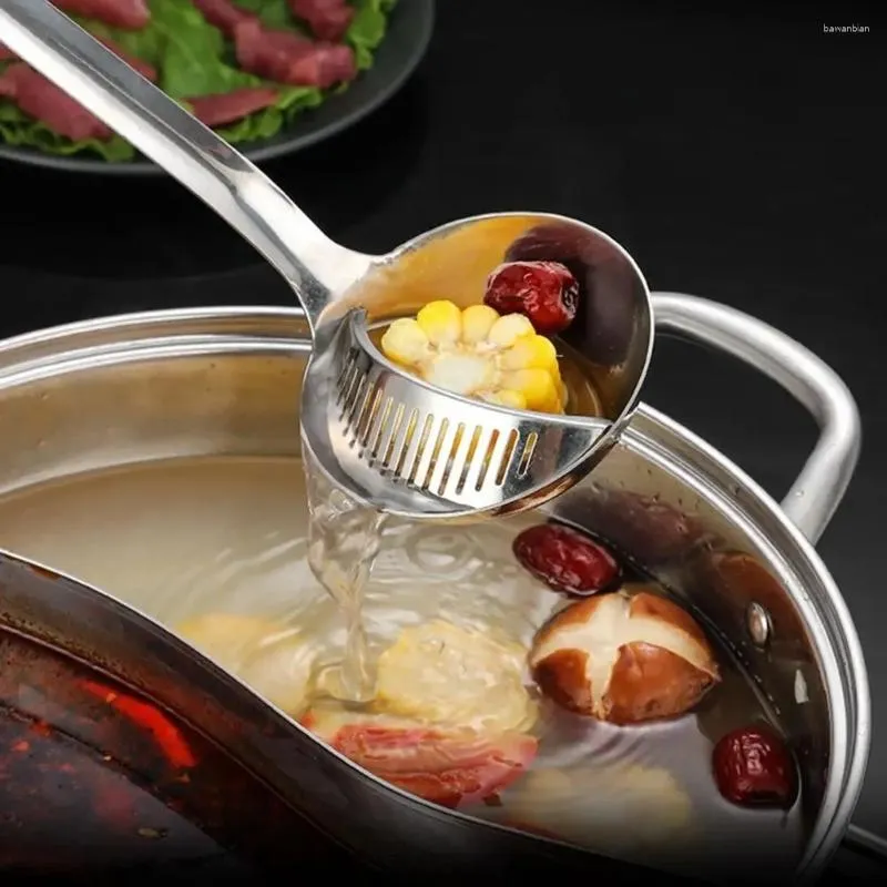 Łyżki kreatywnego zestawu durvandera łyżka zupa podwójne usługa zdejmowane ze stali nierdzewnej.