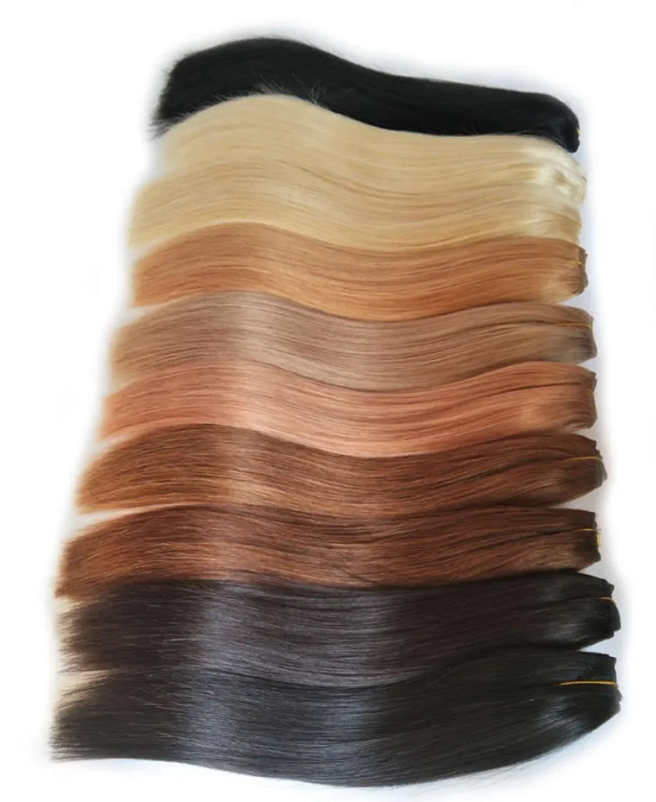 Zwart Cuticle uitgelijnd haar Bruin Blond Red Human Weave Bundels 826 inch Braziliaanse rechte Remy Extension Buy 2 of 31614672