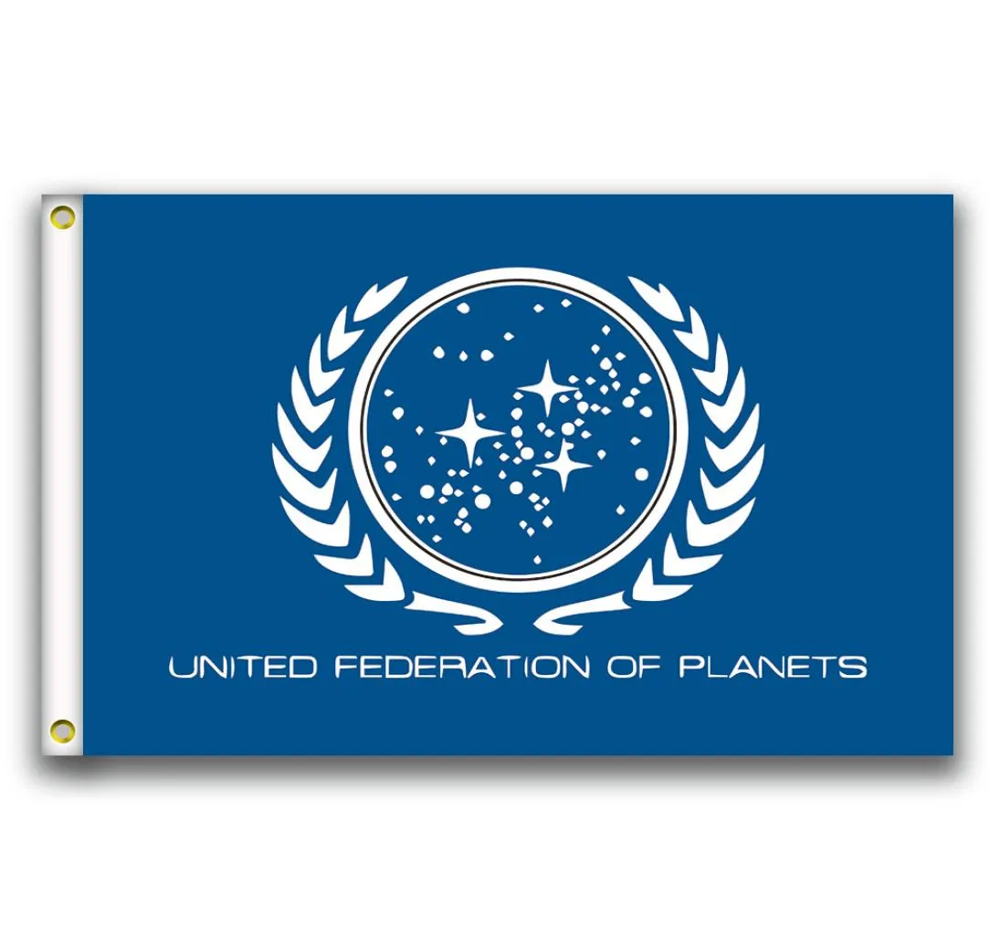 United Federation Of Planets flags banner Size 3x5FT 90*150cm with metal grommet,Outdoor Flag5374885