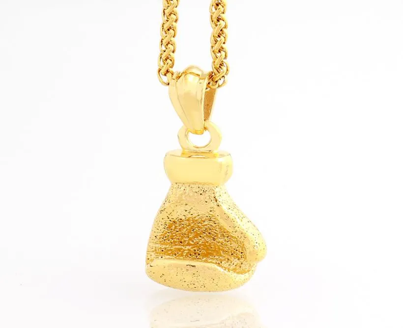 Новый дизайн Golden Fist Pendant Mens039s модный бокс бокс с большим кулаком кулаки.