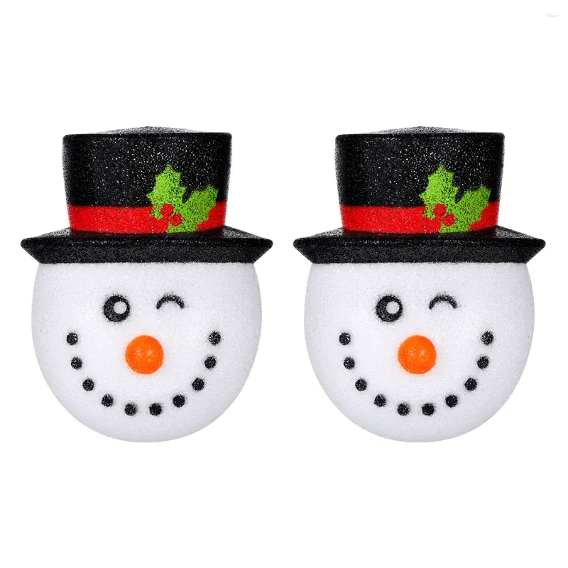 Window Stickers Yardwe 2PCS Snowman Light Cover Sconce Lamp Shade For Holiday Porch Festival Christmas