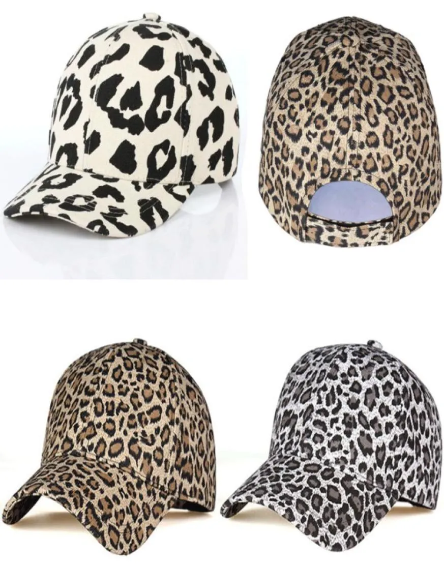 Nieuwe vrouwen Men Sporthoed Leopard Cheetah Print Panelstrapback Camp Hat Cap Retro Animal Baseball Cap verstelbare reissport7361744