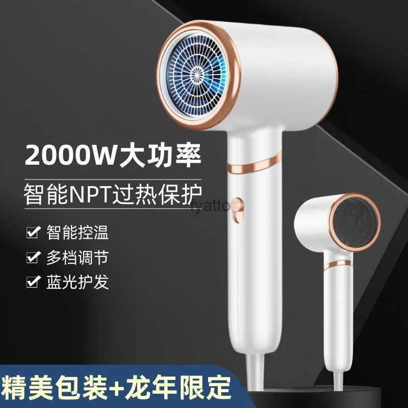 Electric Hair Dryer High speed hair dryer for household blue light care high-power cold and hot air duct student dormitories H240412