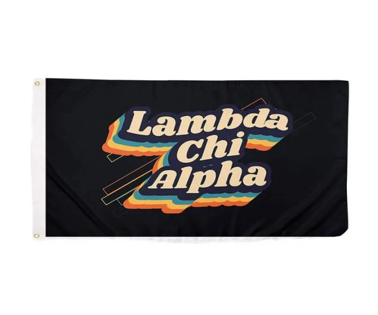 Lambda Chi Alpha 70039S Bandeira da fraternidade Fade Proof Prave Cabeçalho e Costura dupla de 3x5 pés Banner Decoração externa interna SI7477109