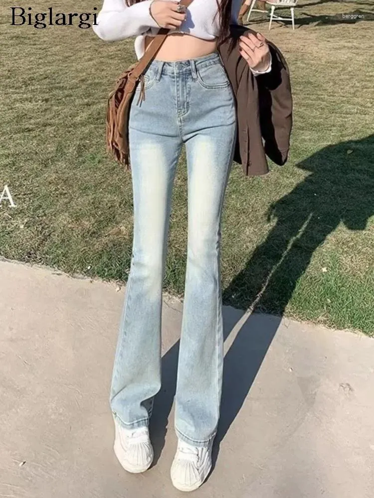 Jeans femminile retrò ad alta vita lunghe pantaloni sfacciati estate sfilacciati slim modis sexy ladies pantaloni da donna in stile coreano