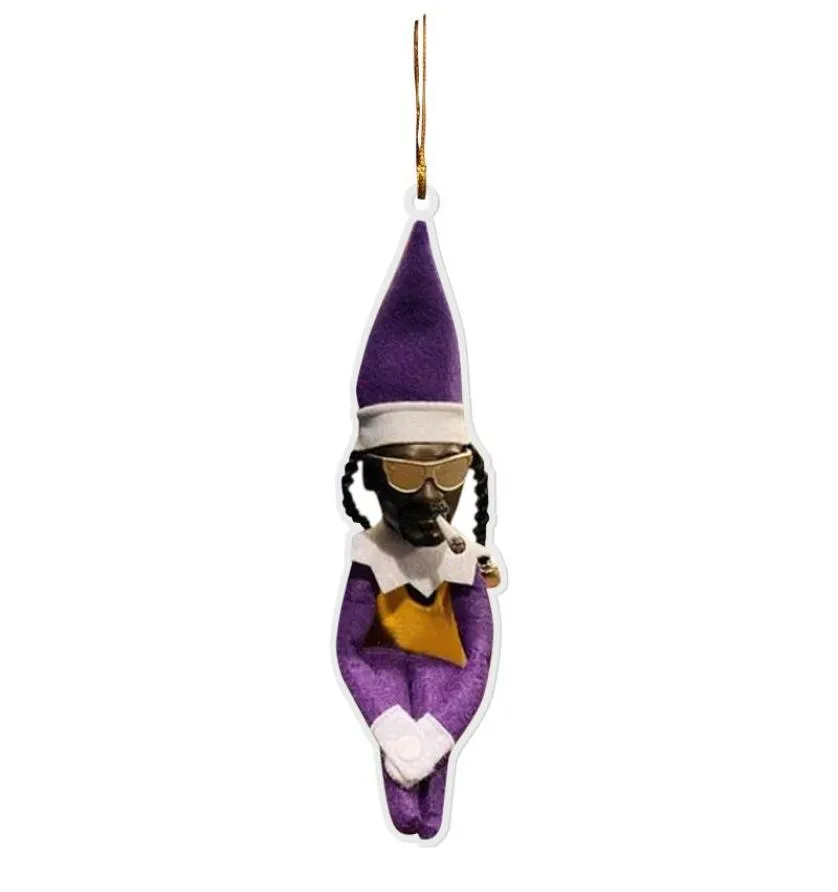 Juldekorationer Snoop på Stoop Black Doll for Friends Fun Home Decoration 2022 Year Gifts Birthday Acrylic Creative Pend3559511