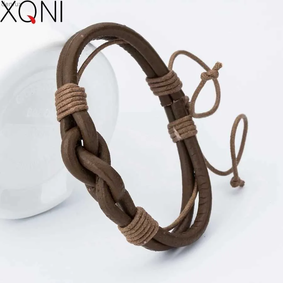 Autres bracelets xqni Vente chaude bracelet bracelet féminin masculin tressé à la main bracelet bracelet bracelet en cuir simple twist simple