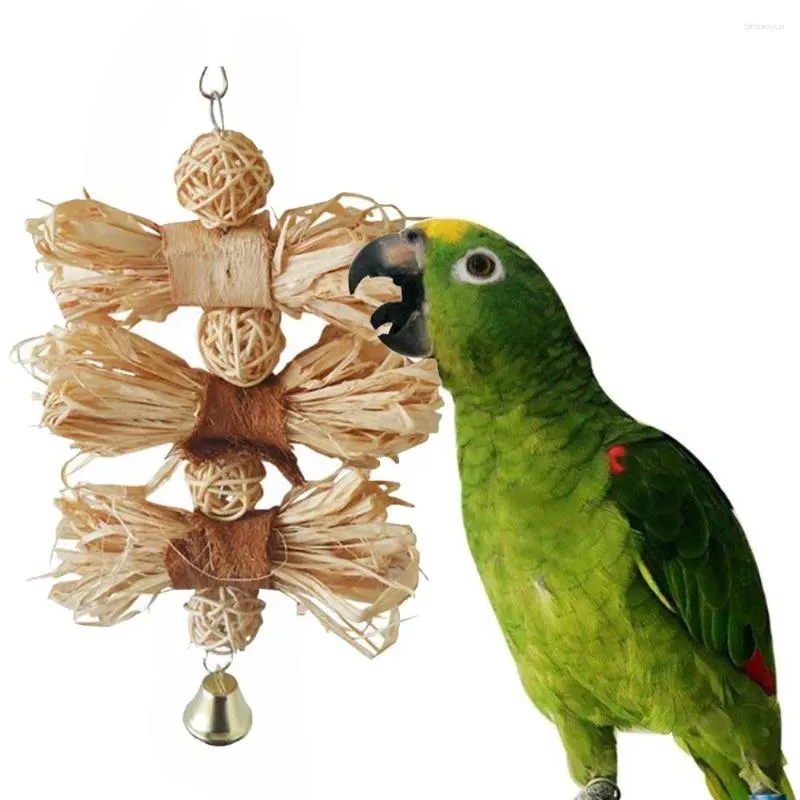 Andra fågelförsörjningar Pet Chews Toys Parrot Macaw African Gray Budgie Parakeet Cockatiels Lovebird Bites Swing Cures