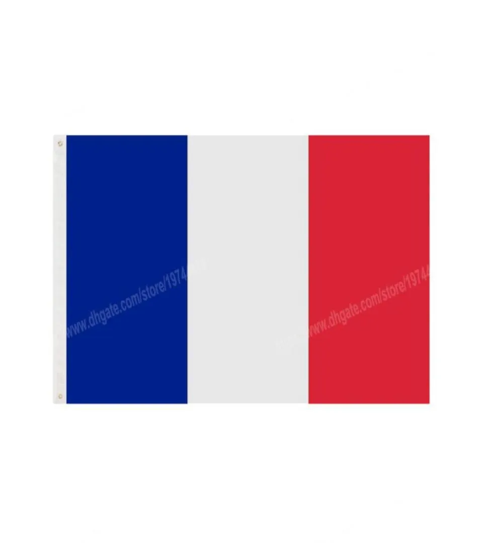 Banner de polyester national de France Flying 90 x 150cm 3 Flags de 5 pieds dans le monde entier dans le monde en plein air4242232