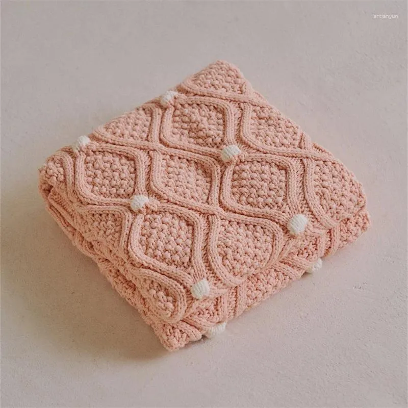 Super Soft Cotton Baby Blanket with Crochet Pom Poms Knitted Blanket for  Toddlers Wholesale