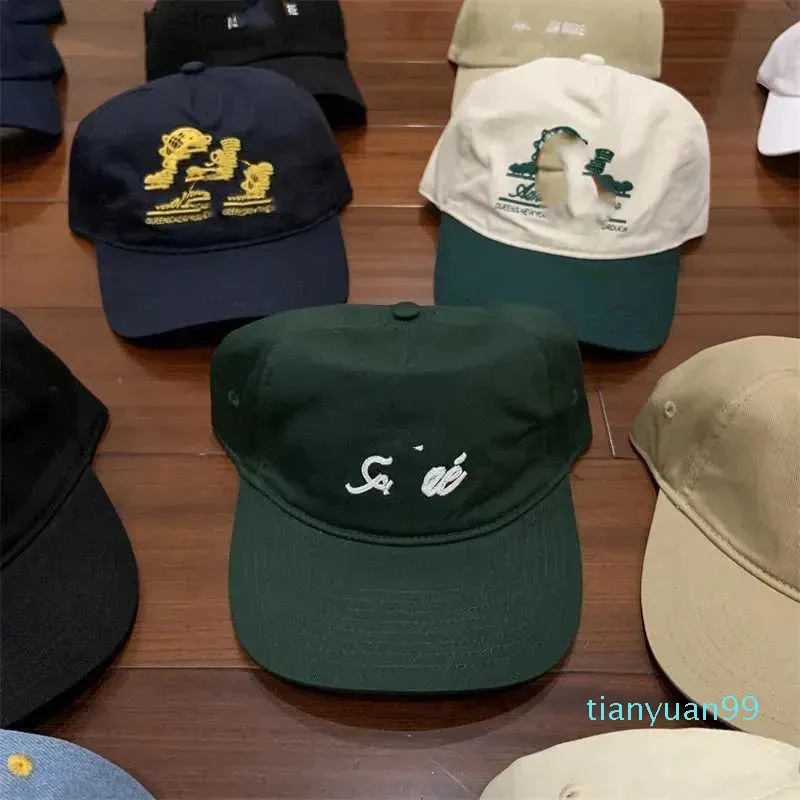 Ball Caps Retro Baseball Cap Couple Models Outdoor All-match Casual Embroidery Letters Cap Wide Brim Hat
