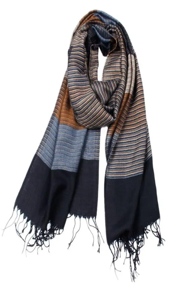 Mens Designer Scarf Long Stripes Fashion Scarves Thin Summer Fringe For Father039s Day Gift 8407069