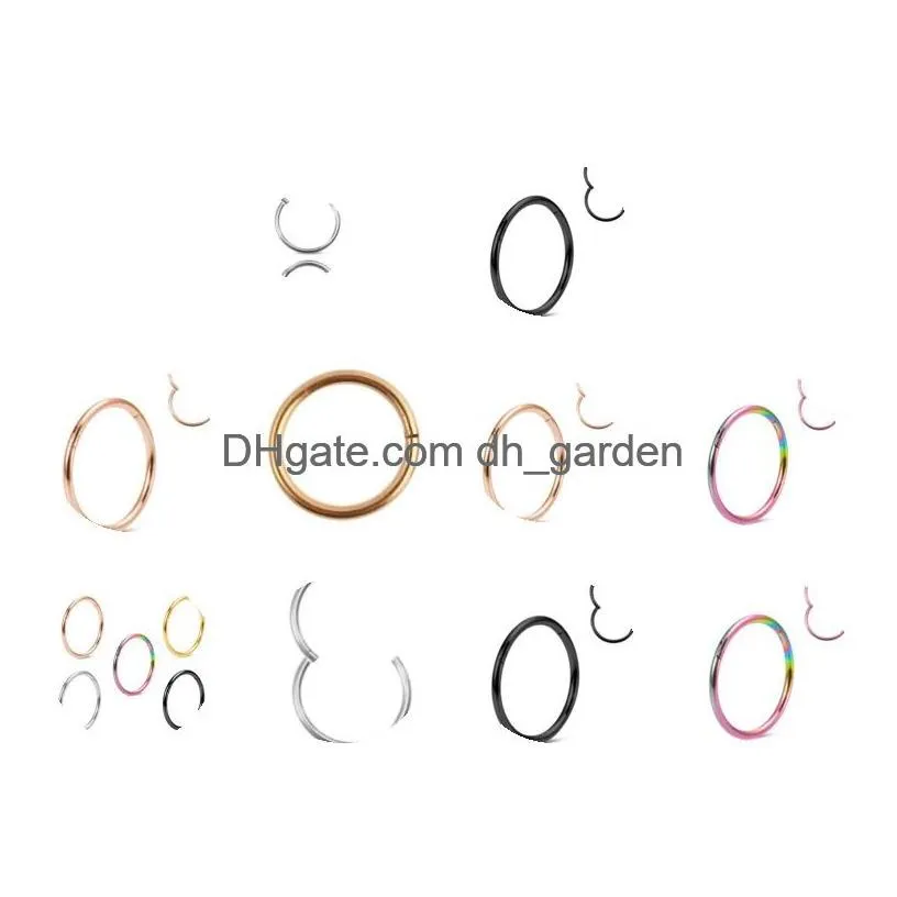 Beaded Color Mixing Fashion Body Piercing Jewelry Y Zircon Gold Eyebrow Bar Lip Nose Barbell Ring Navel Earring Gift Drop D Dhgarden Dhnze