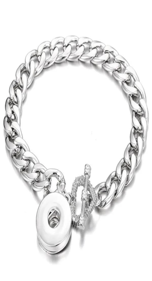 Neue Druckknopf-Schmuck-Druckknopf-Armbänder, Splitterkette, Knopf-Armbänder, passend für 18 mm Metallschmuck für Damen und Herren. 3964524