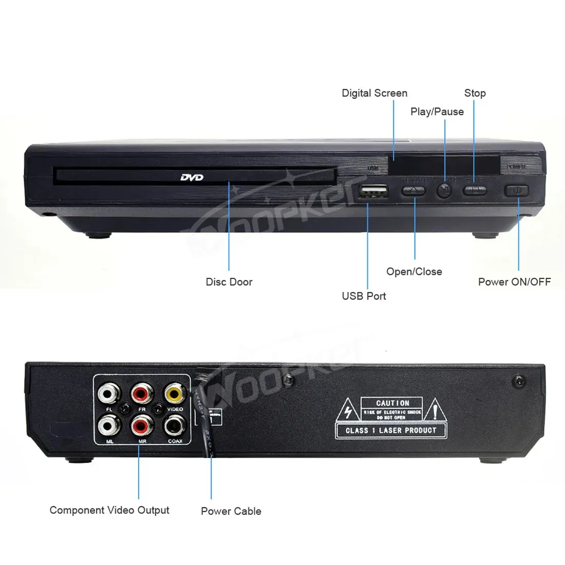 Multi Region DVD Player: Digital TV Disc Player With From