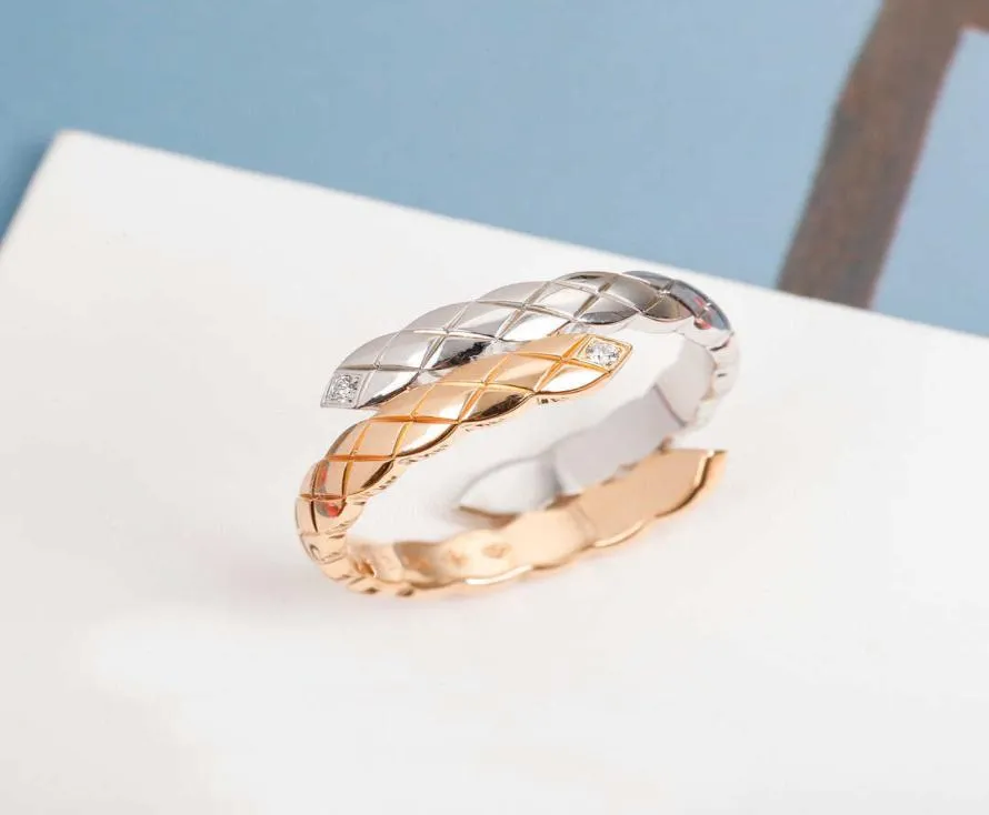 Marque Pure 925 Bijoux en argent sterling femmes minces C Crush New Wedding Lozenge Design Engagement Geometric Luxury Rings4800711