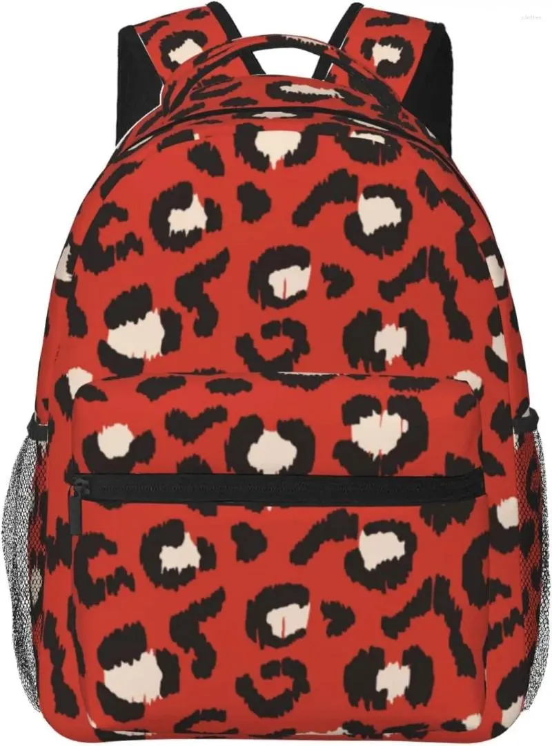 Rugzak luipaard print etnische textuur lichtgewicht laptop voor vrouwen mannen college bookbag casual daypack reistas