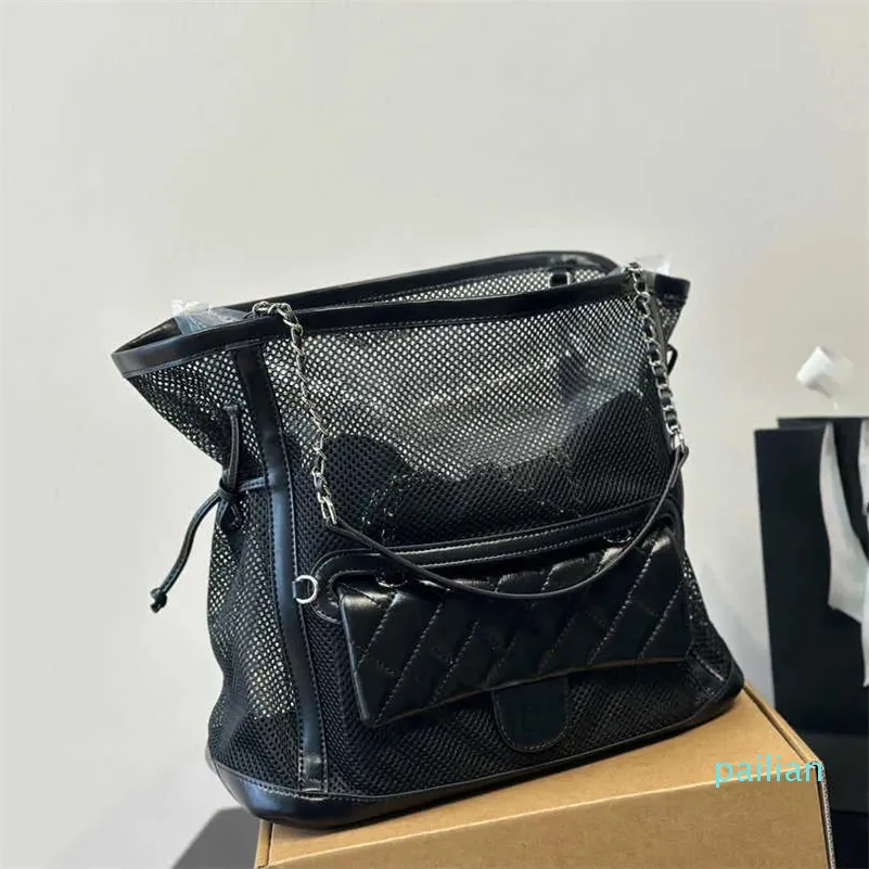 2 datorer/ set mesh tygväskor designer strand tygväskor semester hög kvalitet handväskor kvinnor crossbody mesh handväska stor kapacitet shoppingväska