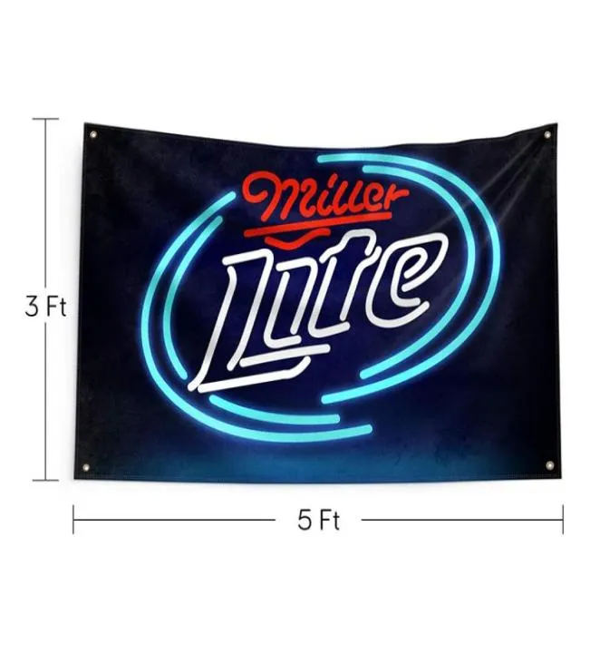 Lite Fan Fans Banner Flag Beer Beverage Banner Uv Costiance Fading Man Пещера настенного флага с медными настройками для общежития декор 9440901