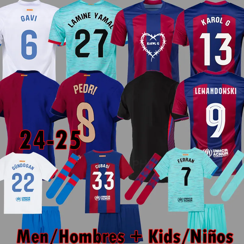 21 22 FC BARCELONE maillot de foot BARCA camiseta de futbol KUN AGUERO ANSU FATI 2021 2022 MESSI GRIEZMANN F.DE JONG DEST COUNTINHO kit de maillot de football hommes + enfants