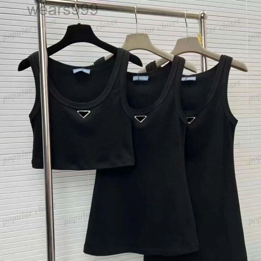 Girls Tank Top Gest Collection Womens Skirt Dress Designer Long Medium Short Lettera Triangolo Sleevelette Tops di qualità PSDM