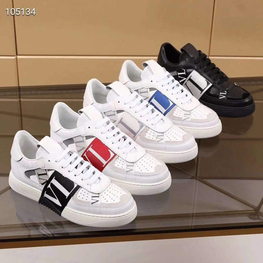 Sneakers Valenstino Podwyższanie skórzanych miłośników designerskich butów trenerów męskich mody wszechstronne sporty super wysokiej jakości miękkie trenerzy Sneaker