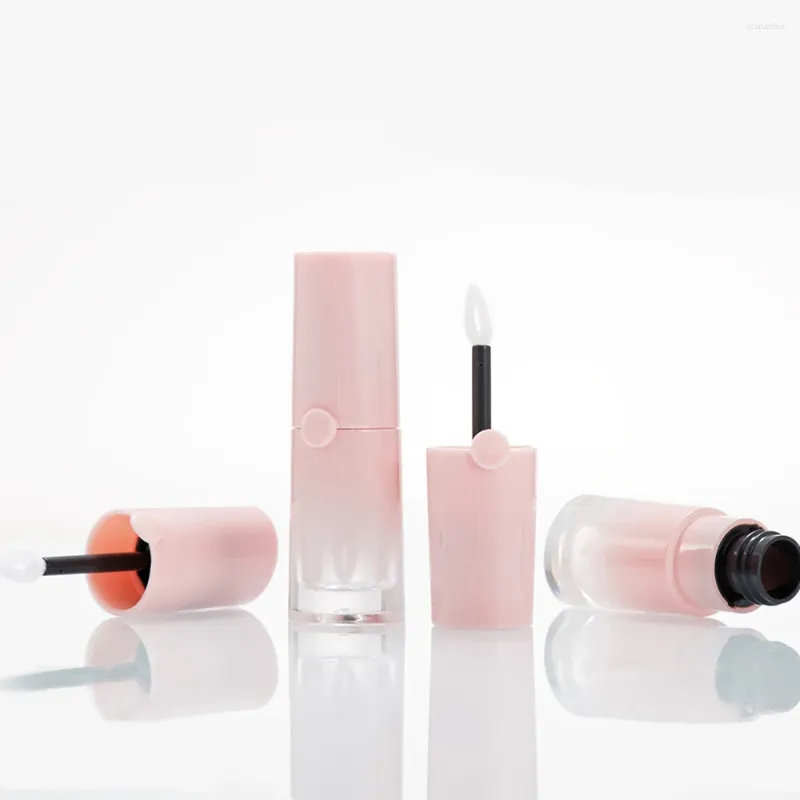 Bouteilles de rangement 6 ml de tube à lèvres gradient rose rond vide vide à la main d'emballage de maquillage de bricolage fait à la main