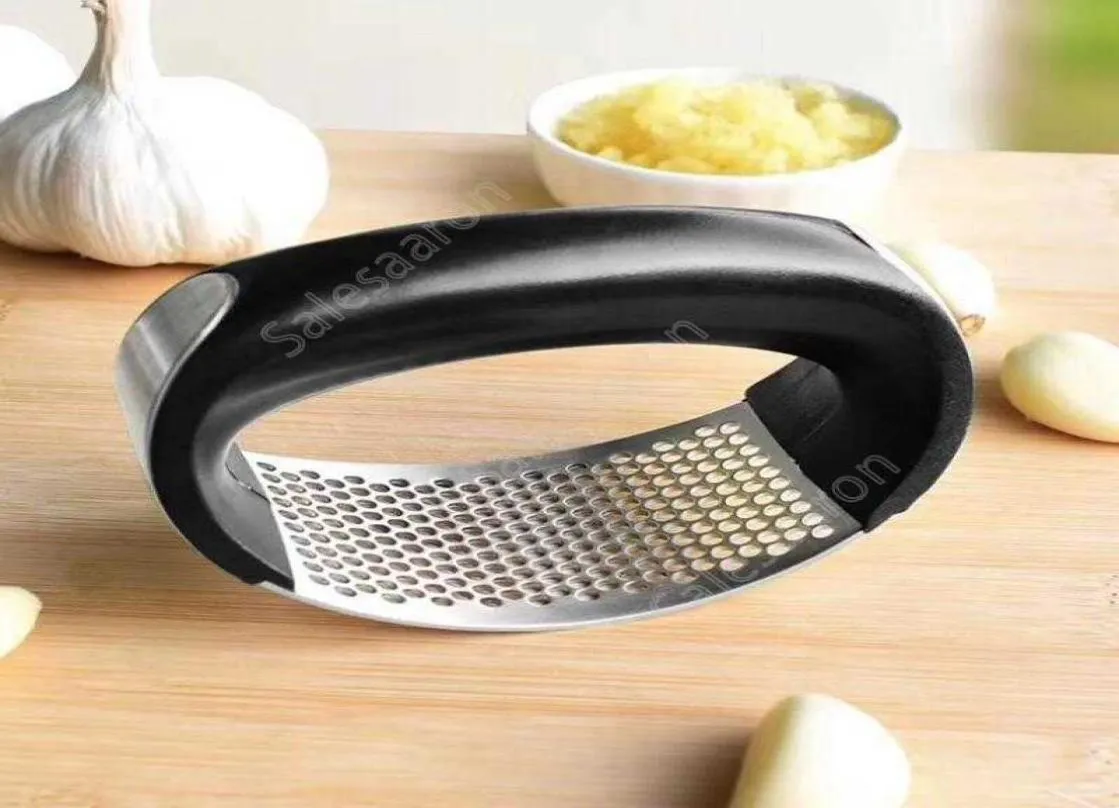 Portable en acier inoxydable à l'ail press ail chouer à main à l'ail press Garlic Grinder Cutter Slicer Cuisine Gadget DAS4031927121