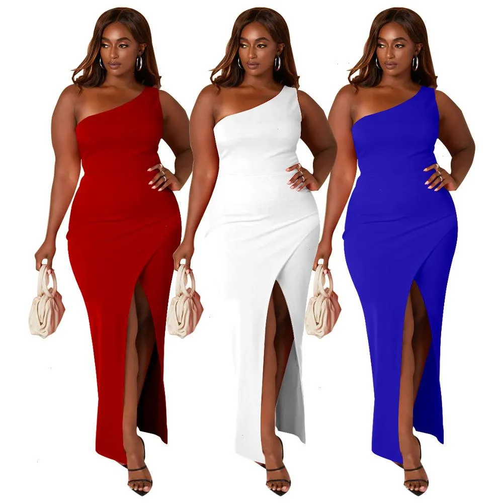 Couleur solide des femmes Slim Fit Sexy Long Robe Backless Plus taille