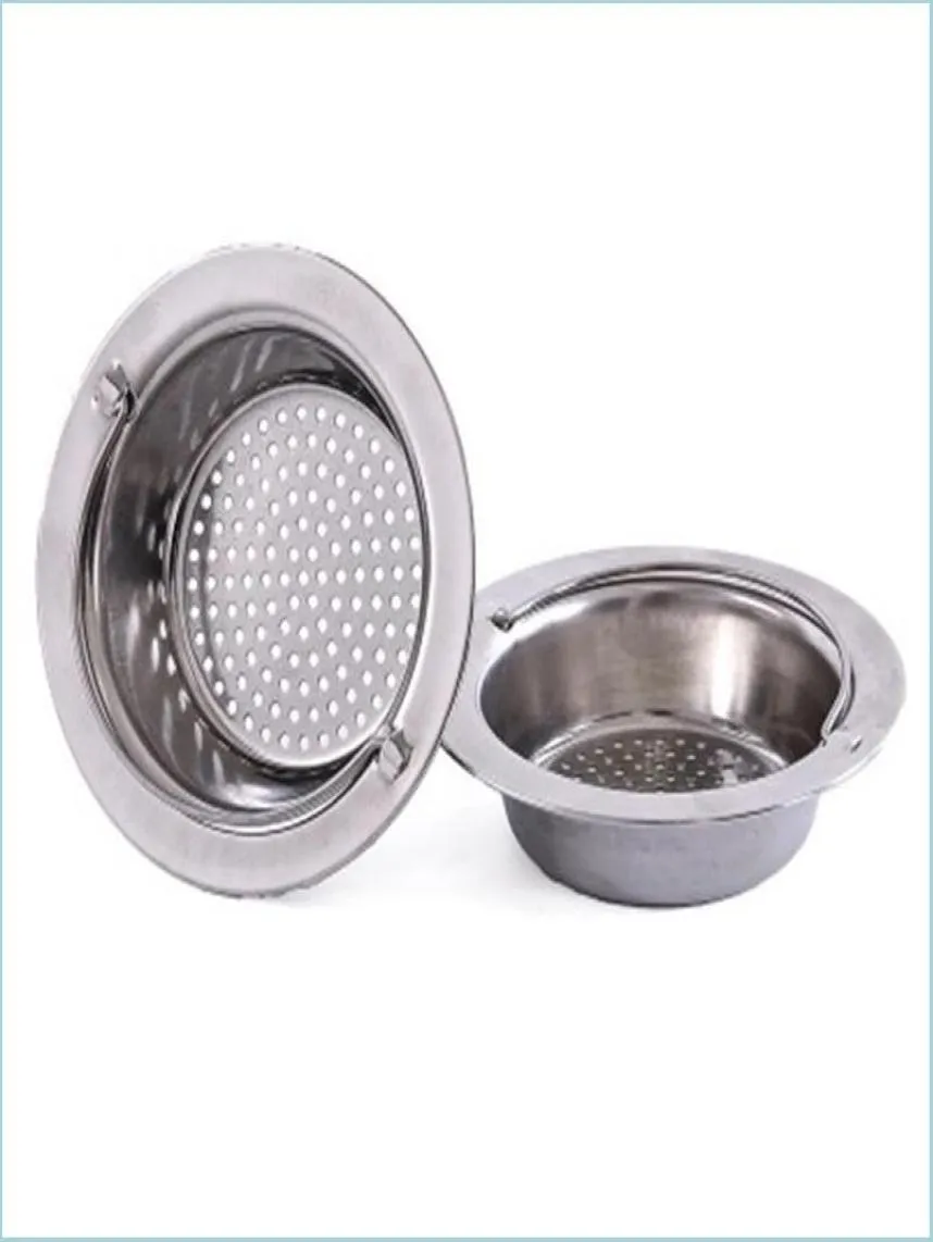 Sink Silers Kitchen Mesh Sink Silter Filter Drain Pool Colanders avlopp Rostfritt stål Net Badrum Sänkor Filter Portable 213198181