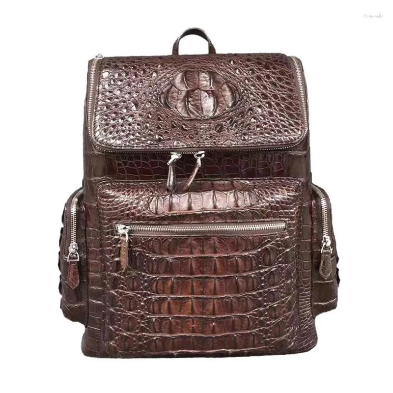 Sac à dos Design de luxe masculin en cuir véritable en cuir de haute qualité sac de voyage sac de voyage sac à main leisure sac à dos de haute qualité