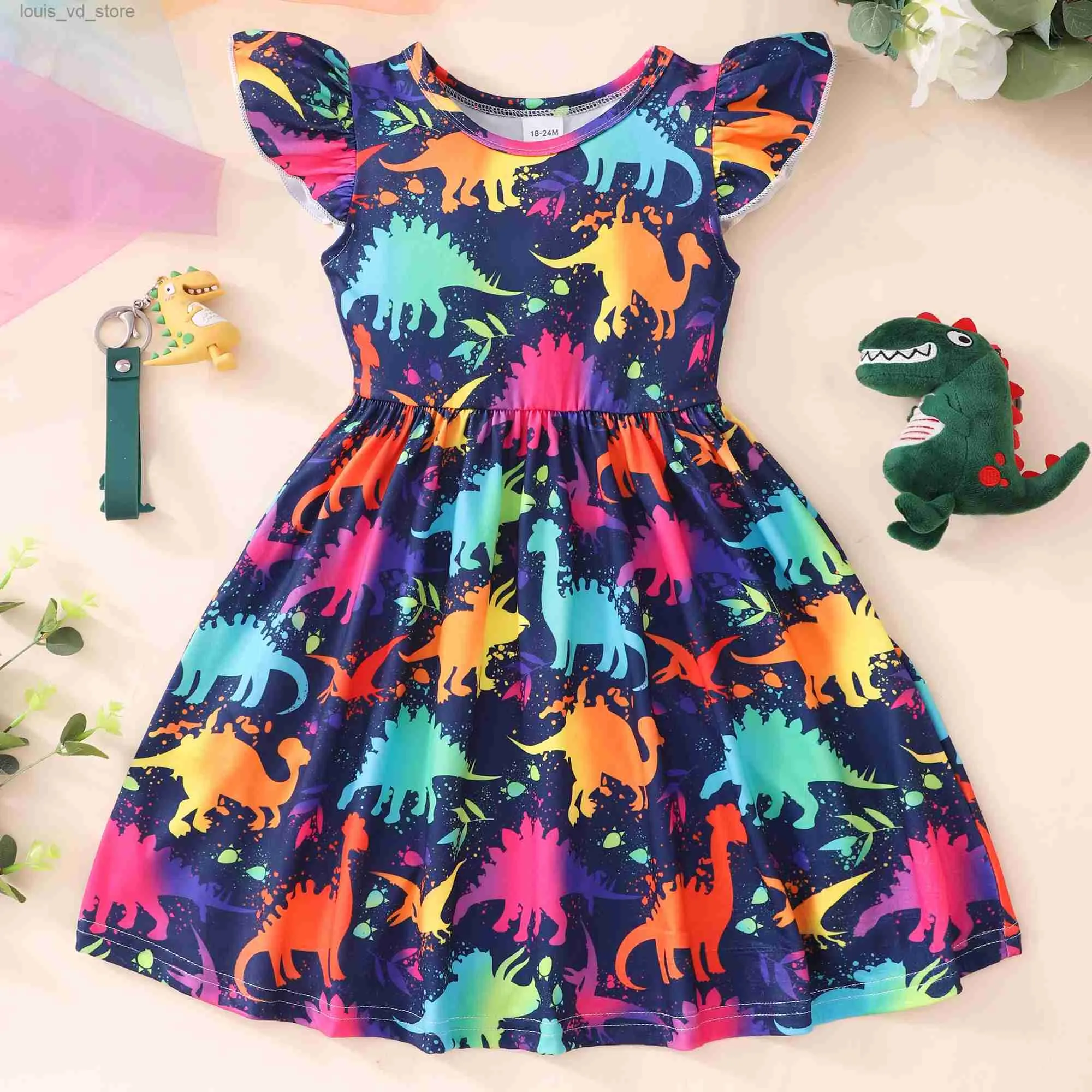 dinosaur birthday dress Girls Dinosaur Dress, Black Dinosaur / 2-3T main image 0