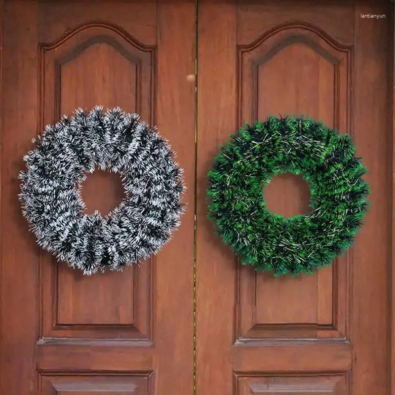 Decorative Flowers Christmas Wreath For Front Door Navidad Party Wall Window Fireplace Staircase Balcony Hoop Supplies