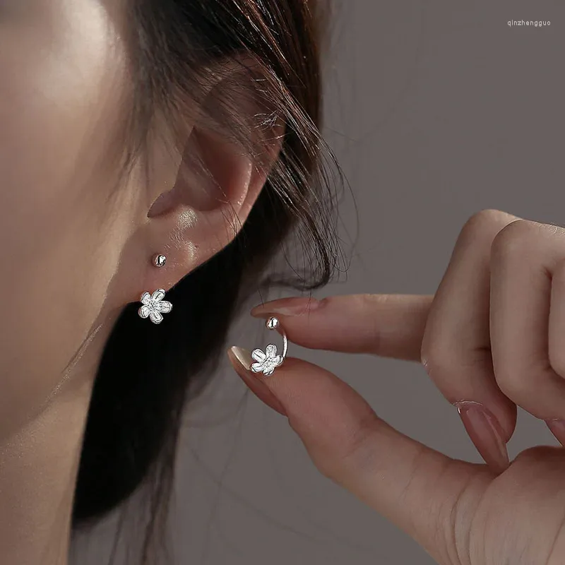 Stud Earrings Cute 925 Sterling Silver Simple Little Flower Fashion Jewelry And Korean Earring Party Gift