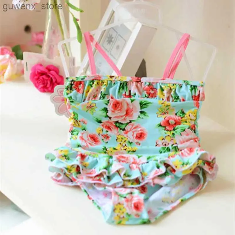 Maillot de bain une seule pièce Baby Girl Fssue de bain en un morceau mignon de maillot de bain à imprimé floral pour filles