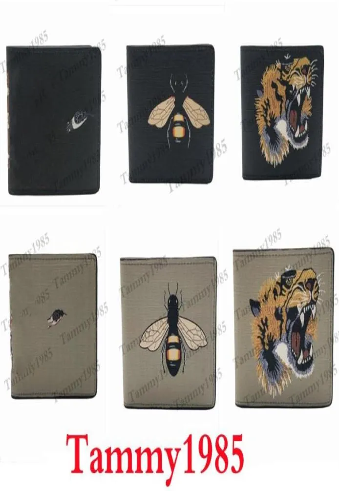 Men de haute qualité portant animal court cuir en cuir noir Tiger Tiger portefeuille Femmes Femmes de cartes de sac à main