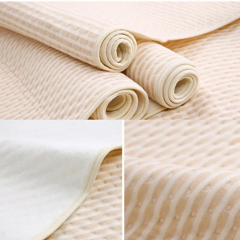 Tampons de tampons à changement de coton biologique PAD MATE d'urine étanche pour le lit à langer étanche (120x70 100x120 100x140 100x150 cm)
