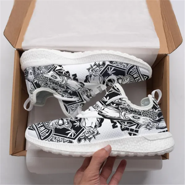 Customized DIY Leather Sneakers Design Your Own Sports Shoes Black