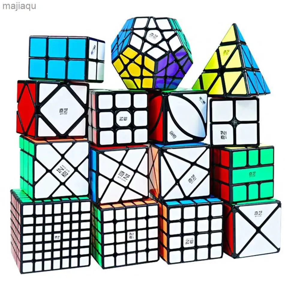 Cubi magici qiyi 3x3x3 4x4x4 5x5x5 velocità magica puzzle adesivi neri educazione cubo magico apprendimento di cubo magico giocattoli per bambini kidsl2404