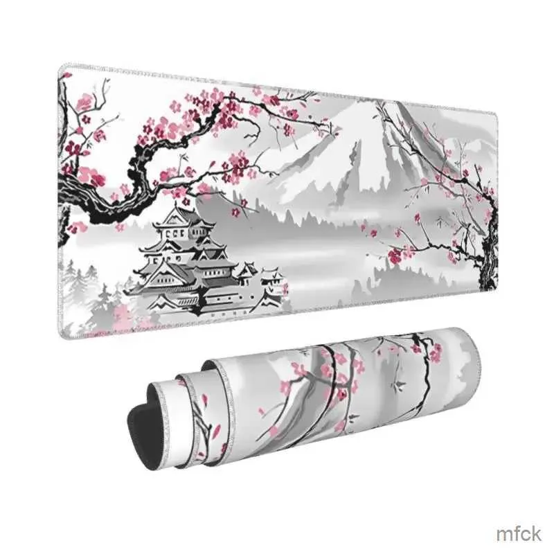 Pousque de souris poignet repose sakura japonais fleur de cerise pad de souris jeu xl home new hd moud hd xxl clavier pad