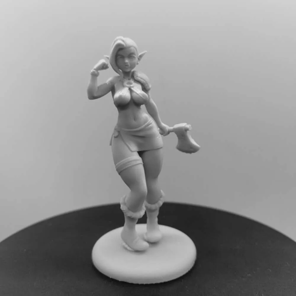Joyful Girl Resin Figure Model Kit 1/24 Scale Unassembled and Unpainted