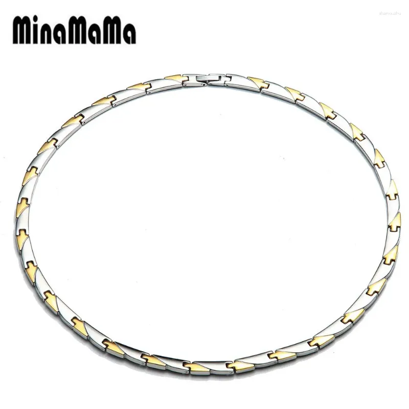 Chains Stainless Steel Germanium Magnetic Necklace For Men Women Power Energy Choker Necklaces Health Jewelry Gifts