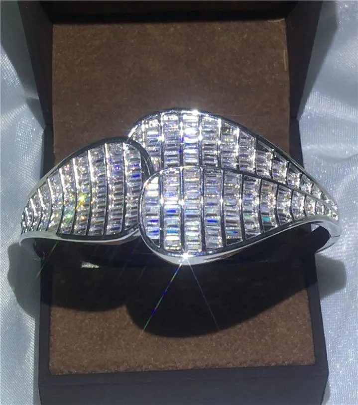 Exquisit 925 Silber gefülltem Armreifen hochqualitativ hochwertige Topaz -CZ -Armband -Armreifen für Frauen Hochzeit Verlobungsfeier Juwel6926208