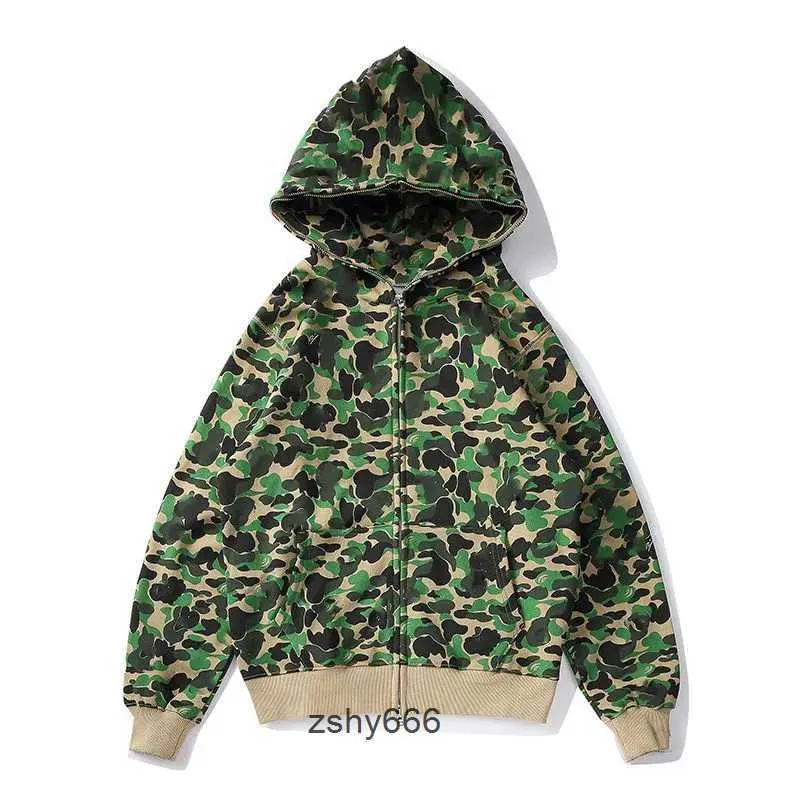 Designer Shark Full Zip Hoodie Crazy Face Jacket Big ABC Bape Felpa Camo Grid Hoody Men Women Zipper Sudadera Autumn Winter Jogger Sportwear Loose Hooded ape hoodiies