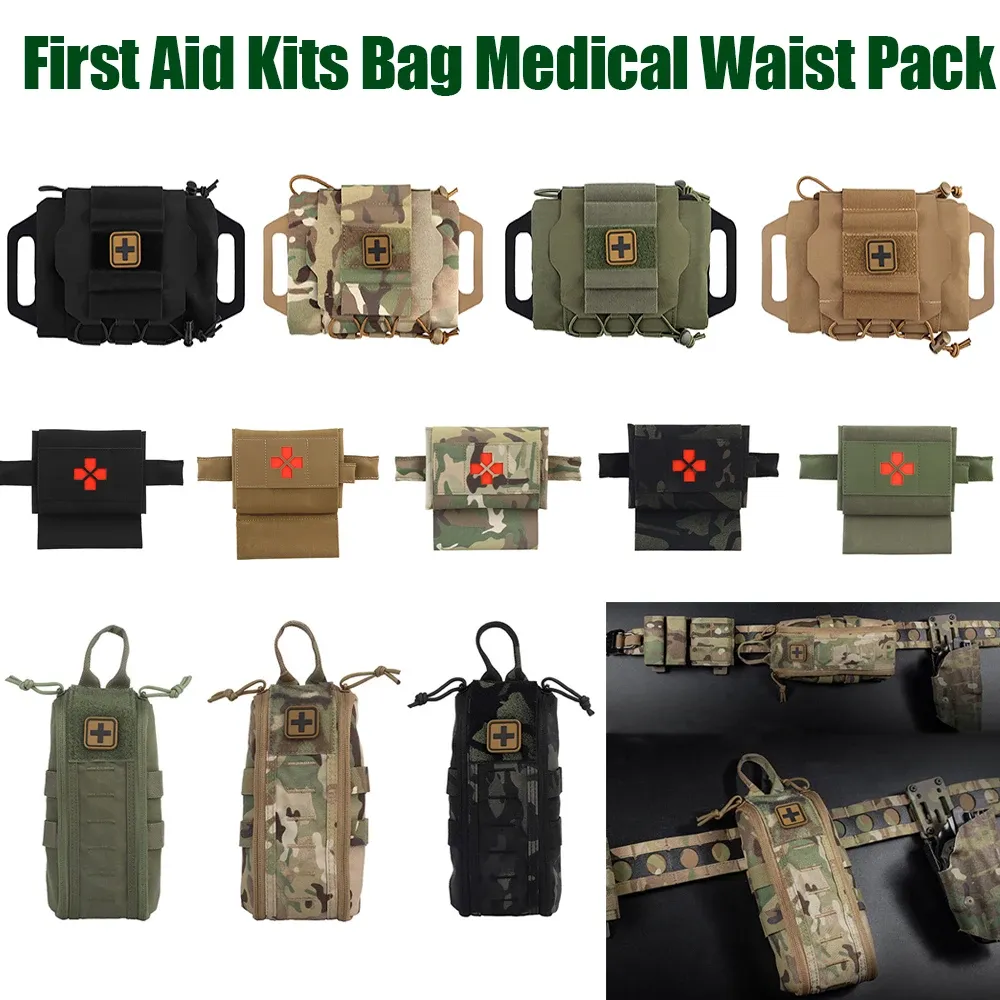 Tillbehör Molle Ifak Pouch Tactical First Aid Pouch Two Piece System Medical Kit Bag Multian