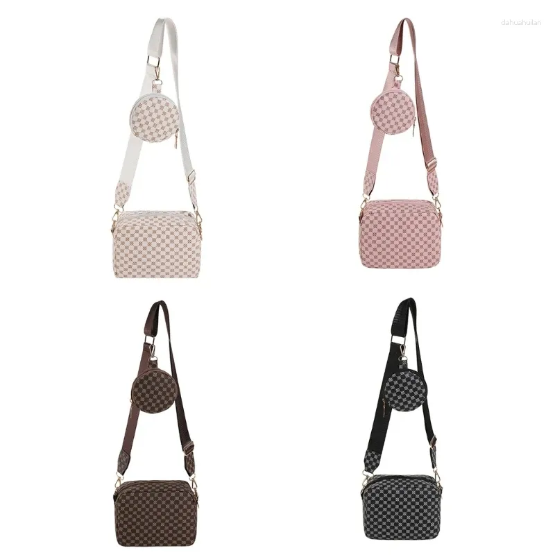 Cosmetic Bags Small Crossbody Bag For Women With Wide Strap Lightweight Shoulder Side Handbag E74B
