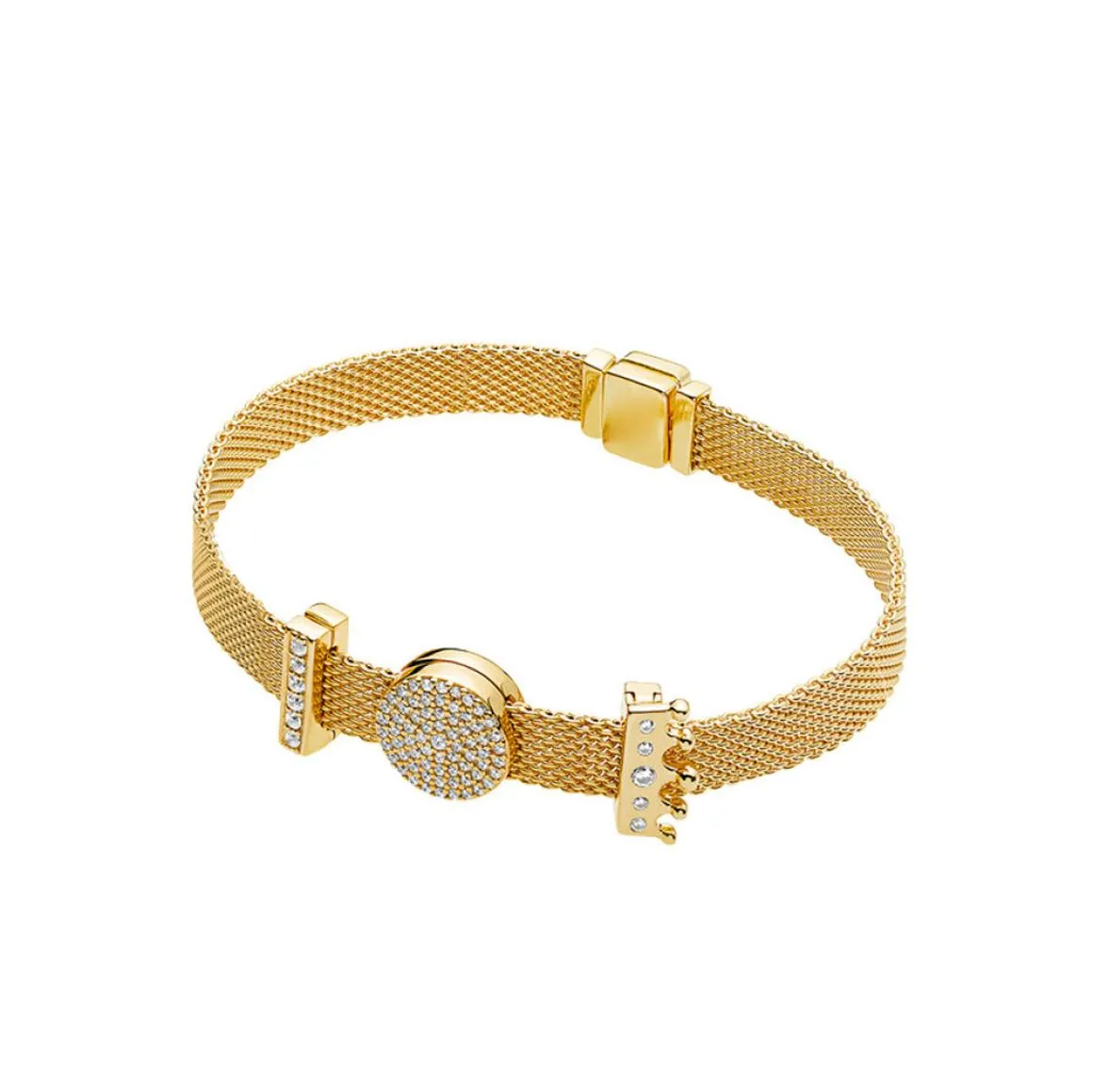 Vente en gros - Fits européens pour les perles Bracelets en argent pour bracelet de style Bijoux Femelle Clip Clip de charme Crown Clip4194742