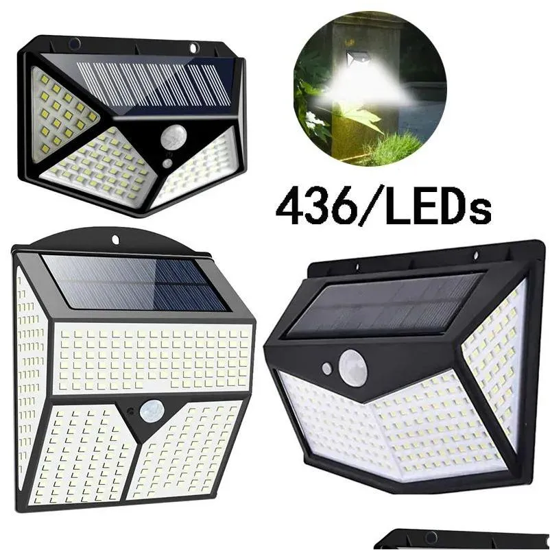 Solar Flood Light 436 Lampa LED MOTOR Czujnik Ściana Wodoodporna Wodoodporne Lampy bezpieczeństwa Odene