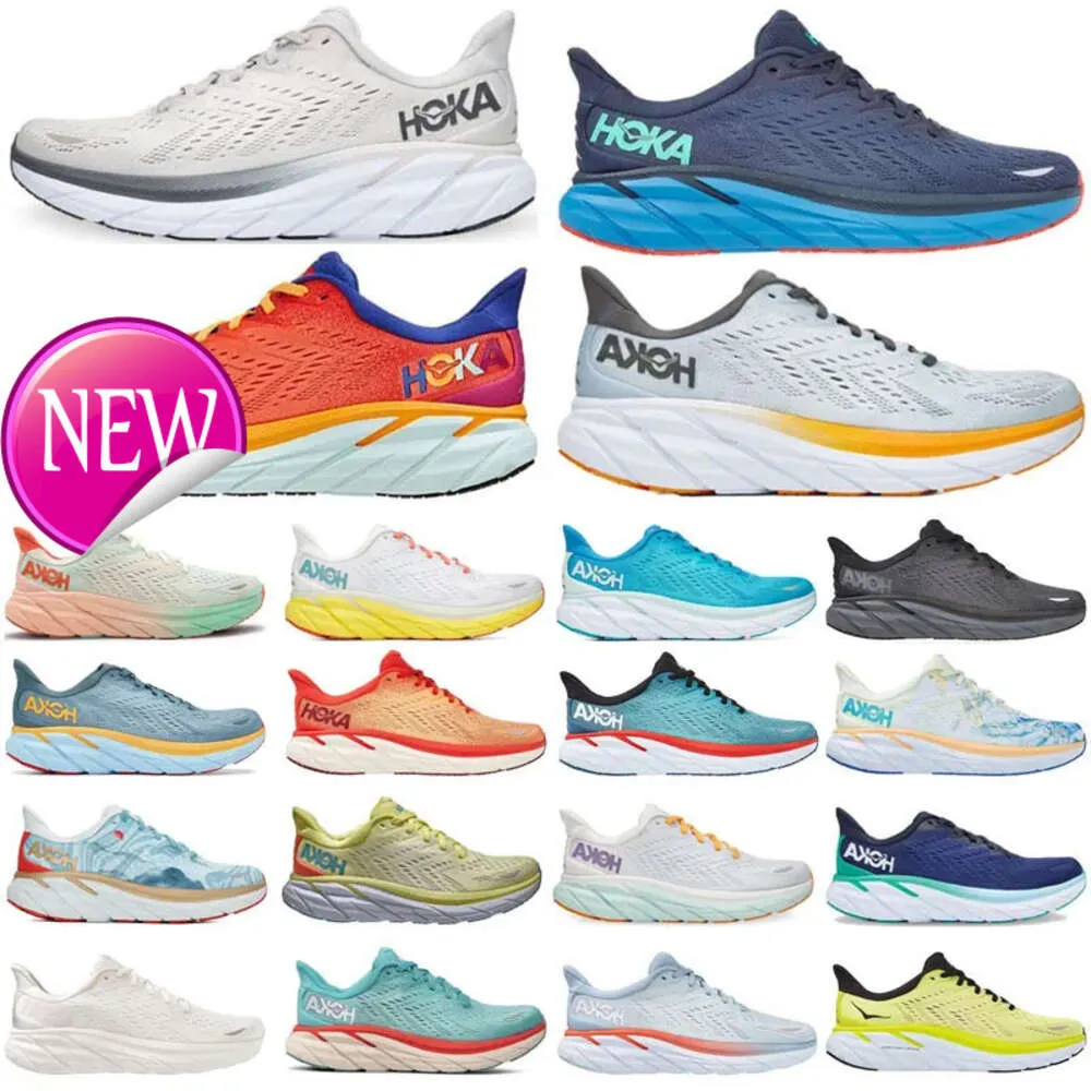 2024 HOKA ONE CLIFTON ATLETIC SCARPE SCARPE BRONGI 8 SIGHT SNUAKER SCROATURE ABBRO ASSORBO DI MANIGLIE STRADA DESIGNA DESIGNER